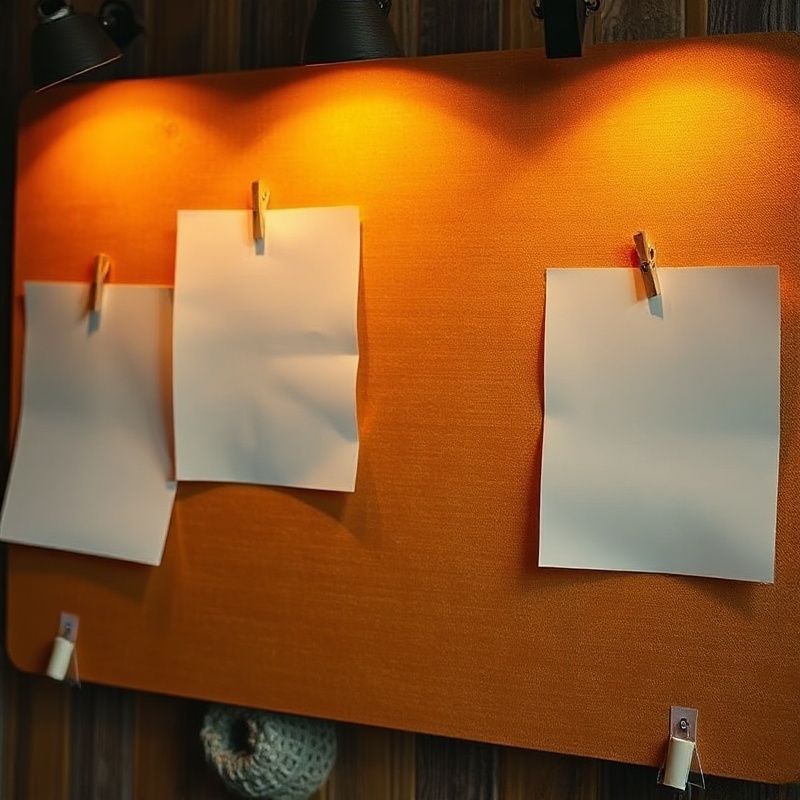 Contact sheets pinned to a warm amber-lit board in a Halifax studio